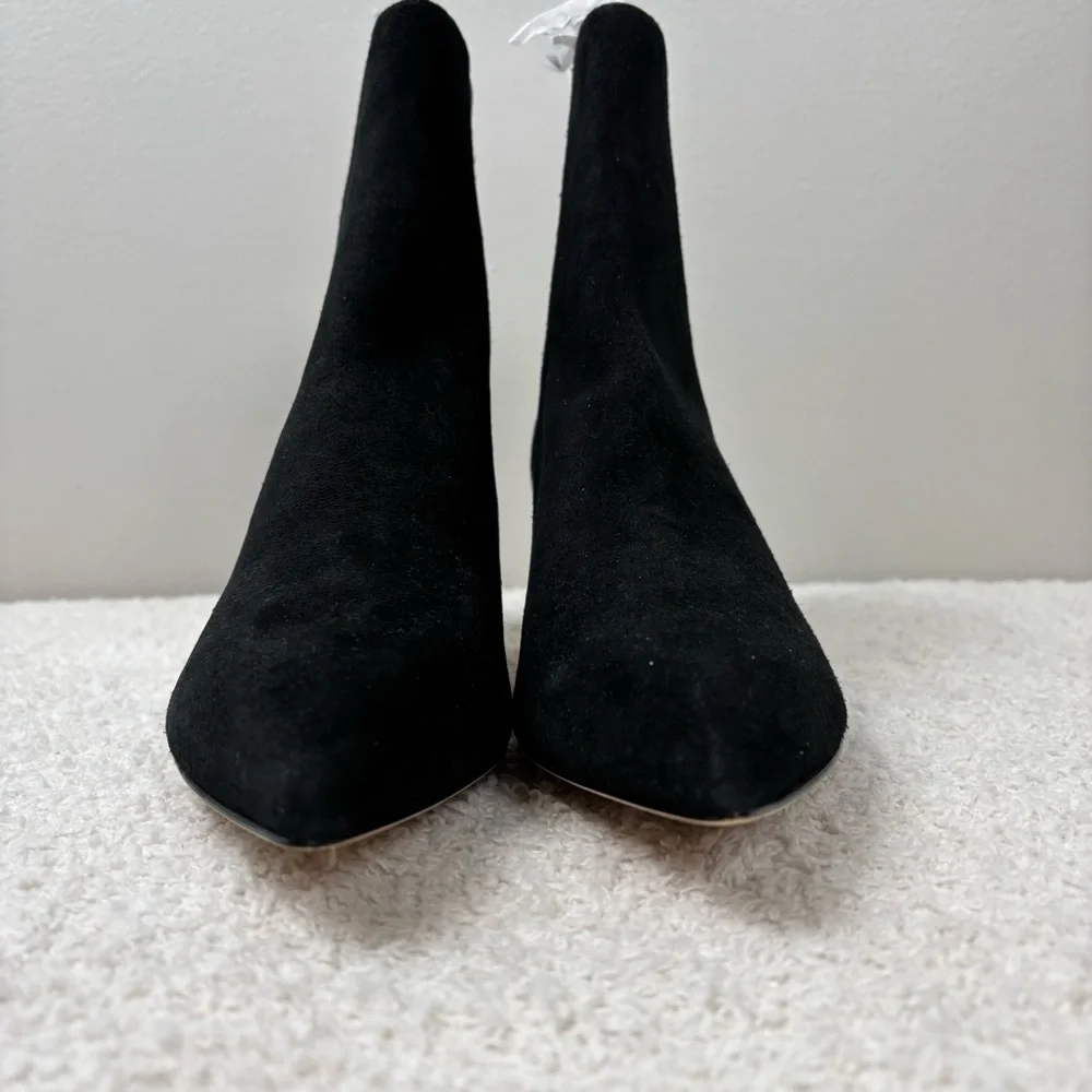 Joie Boots 39.5‎ (9.5) black Ralti Suede Leather Ankle Heeled Pull On Bootie